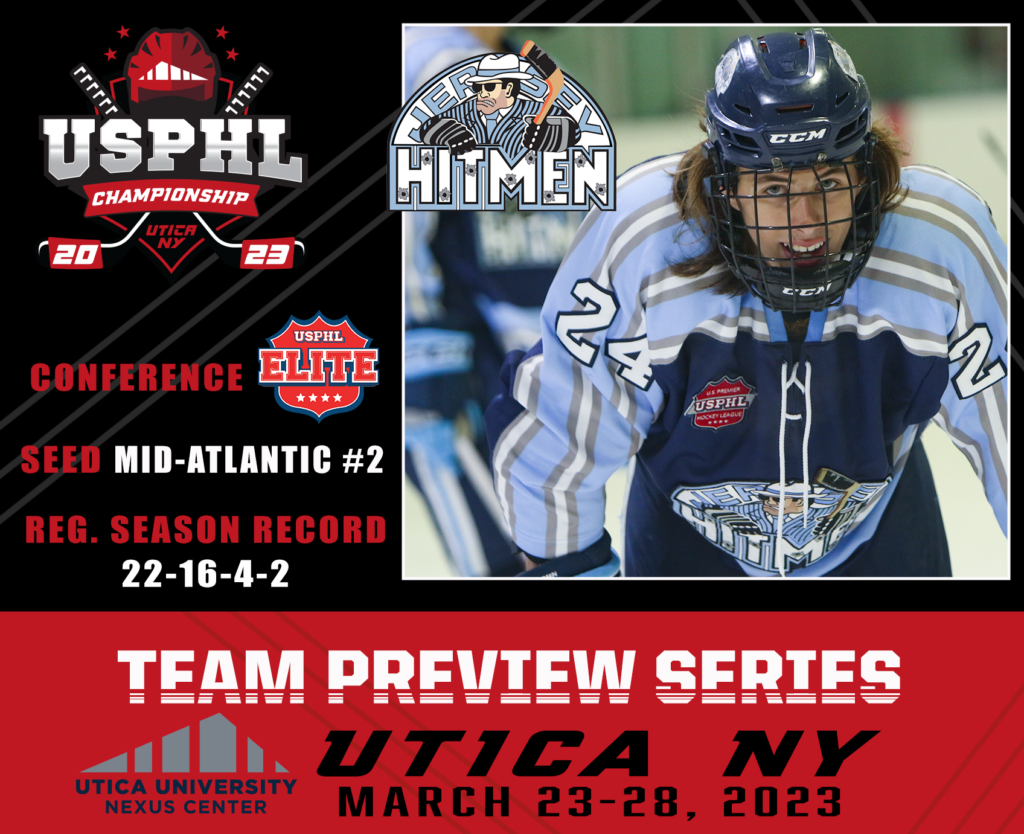 New Jersey Hitmen Hockey jersey XL- Athletic Knit USPHL
